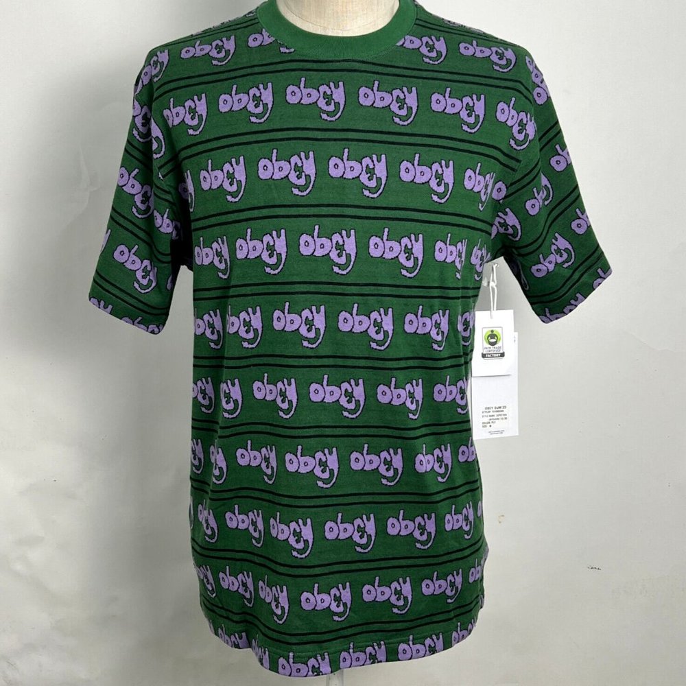 Obey Knit T-Shirt "Depiction" Palm Leaf